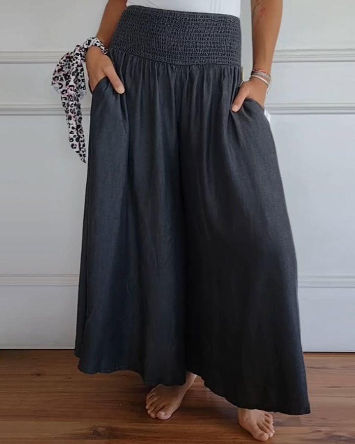 Willow | Flowy Smocked Palazzo Trousers