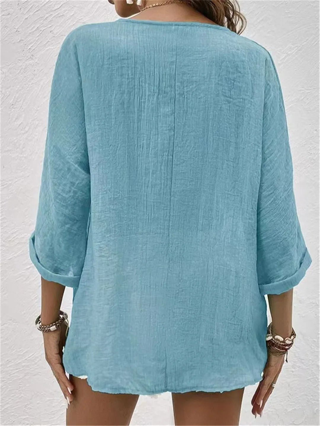 Amara | Soft Linen Button Blouse