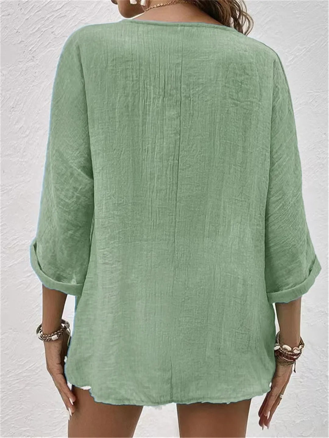 Amara | Soft Linen Button Blouse