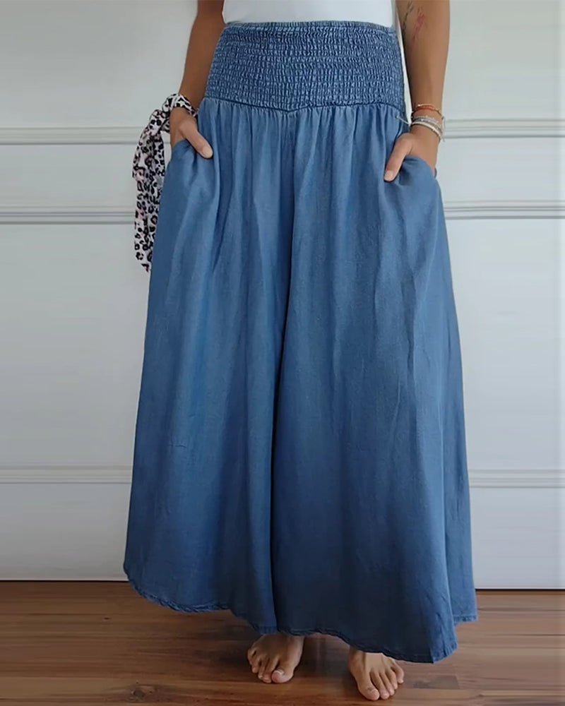 Willow | Flowy Smocked Palazzo Trousers