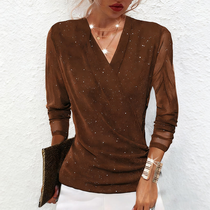 Celeste | Subtle Spark Wrap Top